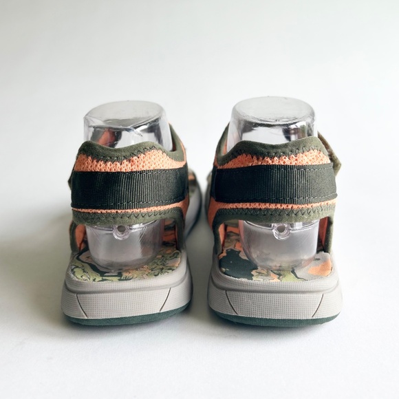 Merrel Olive Green Orange Canvas Rubber Outsole Sandals size 7 - Picture 10 of 16